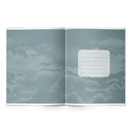 Тетрадь 48 л. А5 клетка, на скрепке, офсет LOREX SOUND IN CLOUDS мелованный картон, двойная обложка, запечатка форзаца, soft touch - Buro фото 2