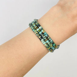 Бусины для украшений из Хризоколлы 38 см