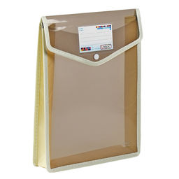 Папка-конверт на кнопке А4, 500 мкр, с расширением, вертикальная, карман для визиток, МИКС - Simaland фото 2