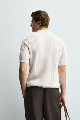 RIBBED KNIT POLO SHIRT - Zara фото 10
