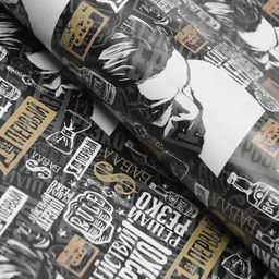 Цена за 10 шт. Бумага упаковочная глянцевая Действуй, двусторонняя, 0,5 х 0,7 м,80 гр/м, - UPAK LAND фото 2