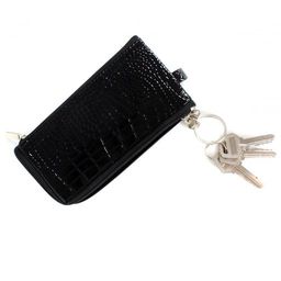 Футляр для ключей Croco-кл-501 (на молнии) натуральная кожа черный крокодил (200) 212689  фото 3