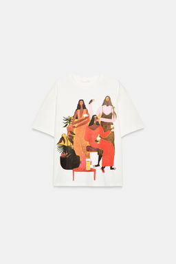 CAMISETA ESTAMPADA MANUJA WALDIA / Blanco roto - Zara фото 4