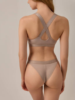 CONTE FLEXIBLE LBE 2236 Бюстье из бамбука с перекрёстными бретелями cappuccino - Conte elegant фото 3