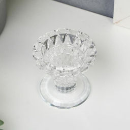Цена за 2 шт. Стеклянный подсвечник на 1 свечу «Рюмка», 6×6×6 см