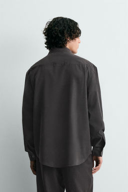 CAMISA FLUIDA RELAXED FIT / Negro - Zara фото 3