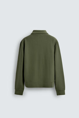 LIGHTWEIGHT QUARTER-ZIP SWEATSHIRT - Zara фото 8