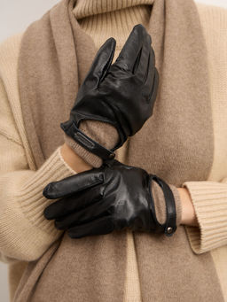 Перчатки из натуральной кожи и кашемира 18-22-500-0C