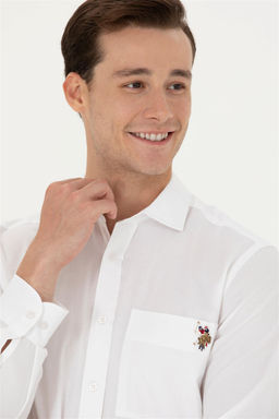 U. S. Polo Assn Мужская белая рубашка с длинным рукавом - U.s. polo assn фото 2