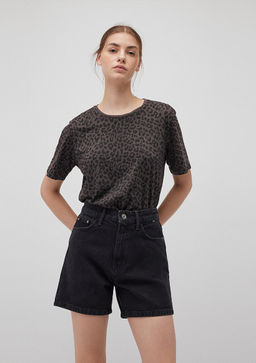 Leopar Bask?l? Tisort