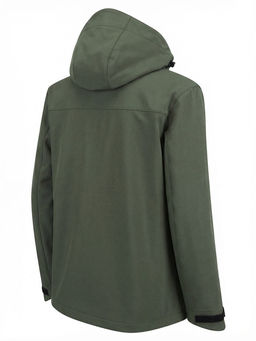Ветровка мужская софтшелл виндстоппер с капюшоном спортивная цвета хаки 9615_1Kh