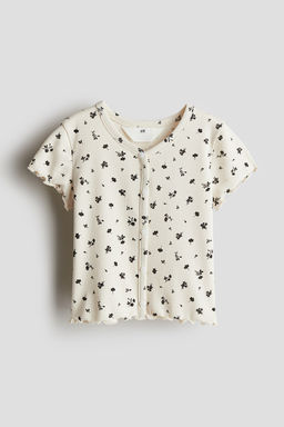 Camiseta de algodon acanalado