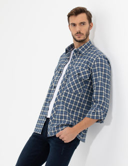 _ndigo Comfort Fit Uzun Kollu G_mlek