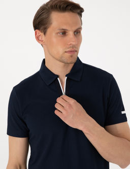 Lacivert Ultralight Kuma_ Slim Fit Polo Yaka Ti__rt