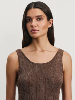 Майка из вискозы с люрексом / Zarina  фото 6