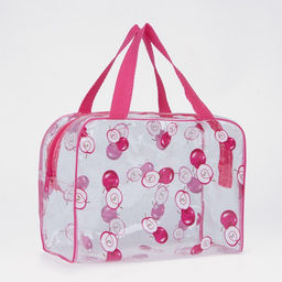 Цена за 2 шт. Косметичка-сумка на молнии для бассейна, большая, с ручками, с принтом Ранетки, розовая