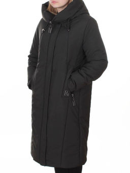 M-9098 DK. GREEN Пальто зимнее женское (верблюжья шерсть, 120 гр. холлофайбер)