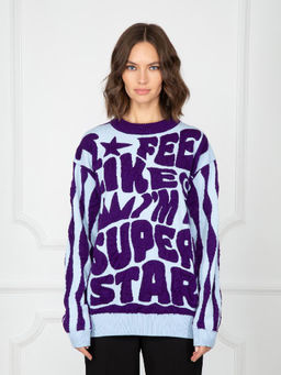 Джемпер ZZ-07003 l.blue/violet