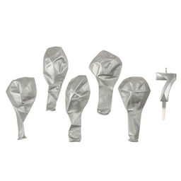 Свеча для торта, цифра 7 + воздушные шары, 5 шт, серебро - Страна карнавалия фото 3