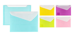 Expert Complete NEON Папка-конверт 2 отд. с кнопкой A4 180 мкм песок 20 шт. розовый 2206328