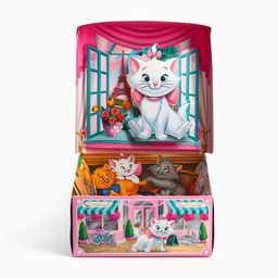 Коробка подарочная с 3Д «Кошки», 15 × 15 × 7 см