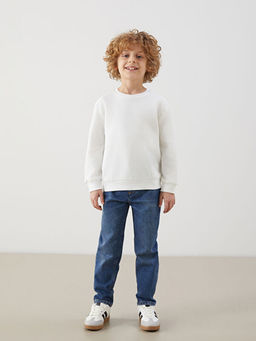 Bisiklet Yaka Basic Erkek ?ocuk Sweatshirt