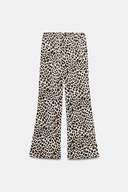 PANTAL?N SATINADO CORDONES ESTAMPADO ANIMAL / Leopardo - Zara фото 5
