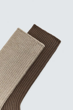 3-PACK OF RIBBED SOCKS