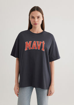 Mavi Logo Bask?l? Gri Tisort  фото 3