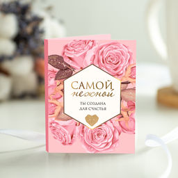 Мини-открытка "Самой нежной" (ты создана для счастья)