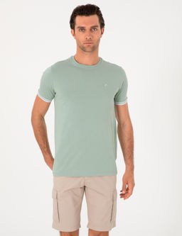 Mint Regular Fit %100 Pamuk Bisiklet Yaka T-shirt