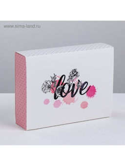 Цена за 5 шт. Коробка для сладостей Love, 20 15 5 см