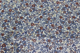 Импорт. хлопок Цветочная капель цв.синий, ш.1.45м, хлопок-100%, 100гр/м.кв - Купава фото 5