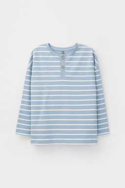 КР 302452/пыльно-синий,полоска к472, джемпер