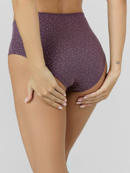 Цена за 2 штуки! Трусы макси женские фиолетовые в горошек - Mark formelle фото 4