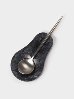 Подставка под ложку Magistro Marble, мрамор, 16.5×10×1.8 см, чёрная