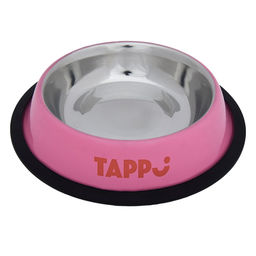 Металлическая миска с резинкой "Нела", розовая, 235 мл AEDBNTRCP - 01