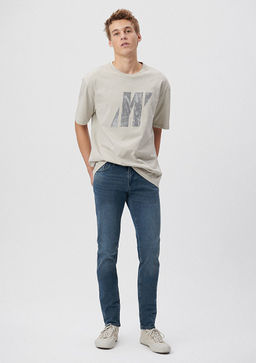 James Mavi Pro Puslu Vintage Koyu Mavi Jean Pantolon