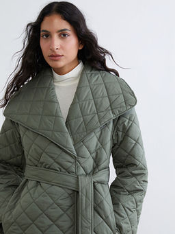 Ceket Yaka Kapitone Kad?n ?i?me Mont