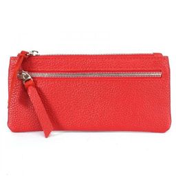 Портмоне женское Croco-ПР-803 натуральная кожа 3 отд, 6 карм, алый флотер (128) 229040  фото 2