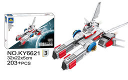 Конструктор "KAZI" 203 дет. "Космический корабль стреляющий" (KY6621-3) в коробке (р)