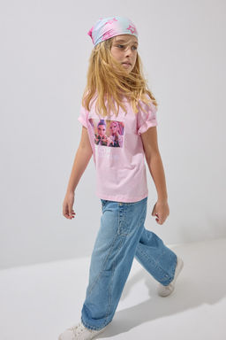 %100 Pamuk Wide Leg Jean Pantolon K_z _ocuk - Defacto фото 2