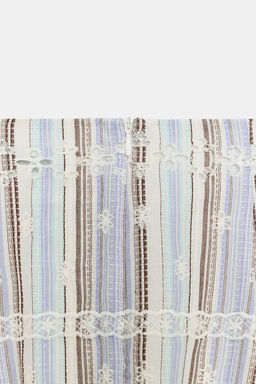 FALDA MIDI BORDADOS RAYAS / Multicolor - Zara фото 10