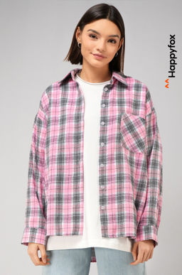 Рубашка женская в клетку Happyfox