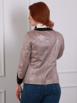 Куртка из искусственной замши бежевая - Almond фото 3