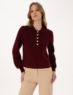 Vi_ne Slim Fit Polo Yaka Kazak