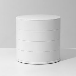 Шкатулка-органайзер для хранения украшений, 4 секции, 10×10×10 см, белая