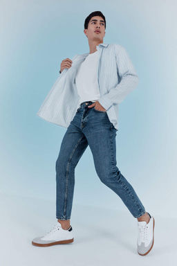 Облегающие джинсовые брюки скинни с высокой талией Wiser Wash в стиле 90-х годов - Defacto фото 9