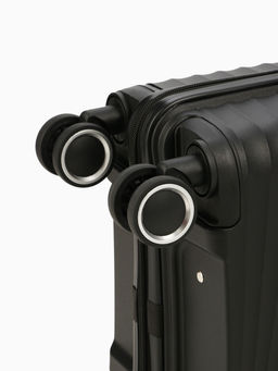 Чемодан на колёсах маленький 44 л (S), на молнии, кодовый замок, чёрный