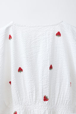 KAFT?N FRESAS BORDADAS / Rojo - Zara фото 4